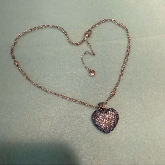 Brighton, love is all you need Blue and Silver Heart Pendant Necklace - Picture 2 of 13